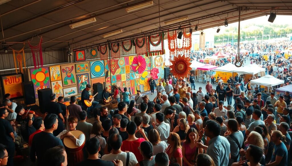 perpaduan seni dan musik di festival