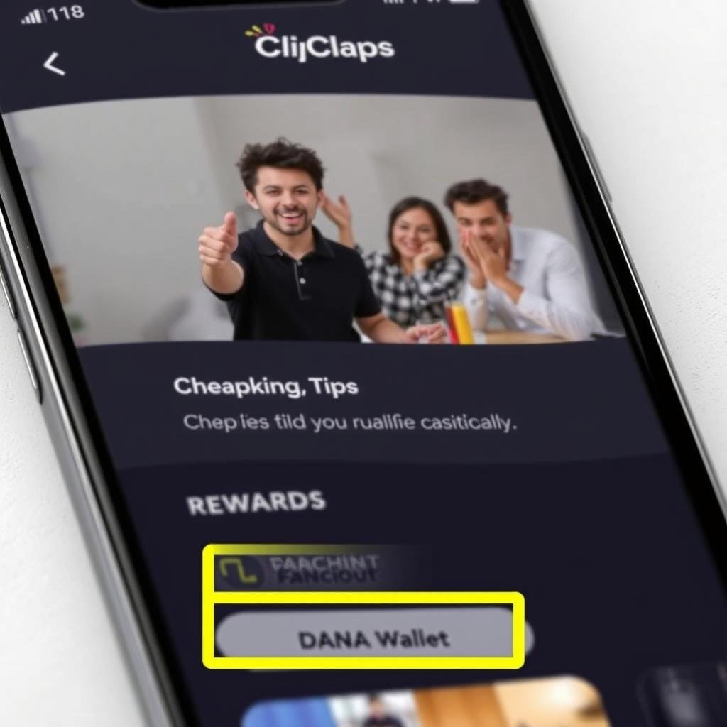 Aplikasi ClipClaps penghasil saldo DANA