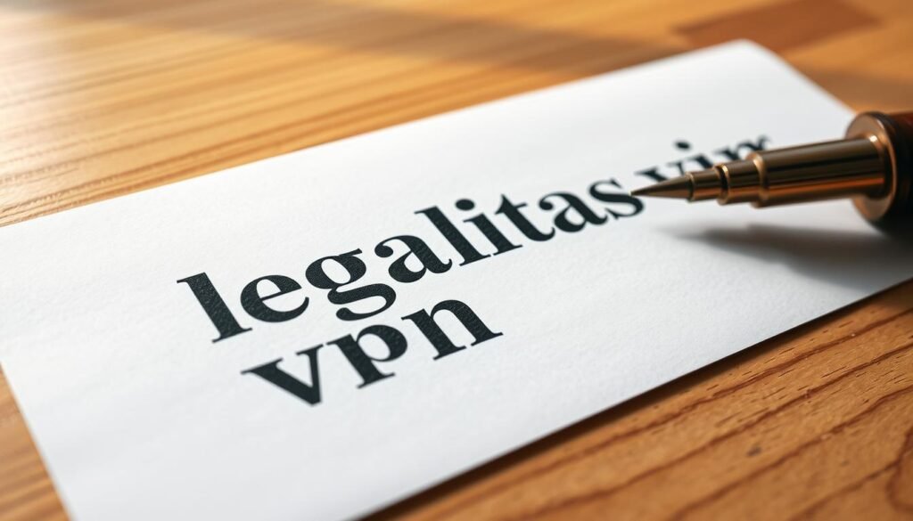 A meticulous close-up view of a legal document with the text "legalitas vpn" prominently displayed. The document is placed on a wooden table, illuminated by a warm, natural light. The background is blurred, creating a sense of focus on the subject matter. The texture of the paper and the depth of the ink are rendered with a high level of detail, conveying a sense of authenticity and legitimacy. The overall mood is one of seriousness and professionalism, reflecting the gravity of the legal considerations surrounding the use of VPN services. A meticulous close-up view of a legal document with the text "legalitas vpn" prominently displayed. The document is placed on a wooden table, illuminated by a warm, natural light. The background is blurred, creating a sense of focus on the subject matter. The texture of the paper and the depth of the ink are rendered with a high level of detail, conveying a sense of authenticity and legitimacy. The overall mood is one of seriousness and professionalism, reflecting the gravity of the legal considerations surrounding the use of VPN services.
